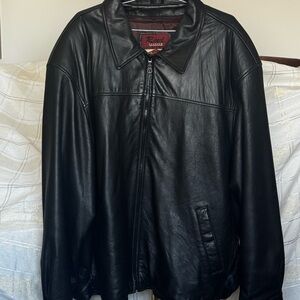 Butter Leather Black Jacket w Thinsulate Zip Liner - 2XL - Top Condition!!